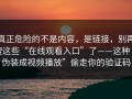 真正危险的不是内容，是链接，别再搜这些“在线观看入口”了——这种“伪装成视频播放”偷走你的验证码