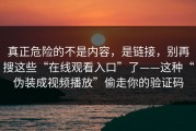 真正危险的不是内容，是链接，别再搜这些“在线观看入口”了——这种“伪装成视频播放”偷走你的验证码